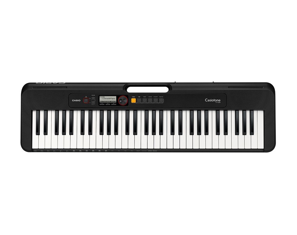 CASIO CT-S200 CASIO CT-S200 CLAVIER ARRANGEUR 61 TOUCHES. POLY 48 VOIX. 400 SONS. 60 CHANSONS. 77 RYTHMES. RÉVERB VOL. TRANSPOSEUR. MÉTRONOME. SORTIE CASQUE. MIDI USB. 2 X 2 W. PILE ET SECTEUR (inclus). DIM. 930 x 256 x 73 mm. 3,3 KGS. PUPITRE