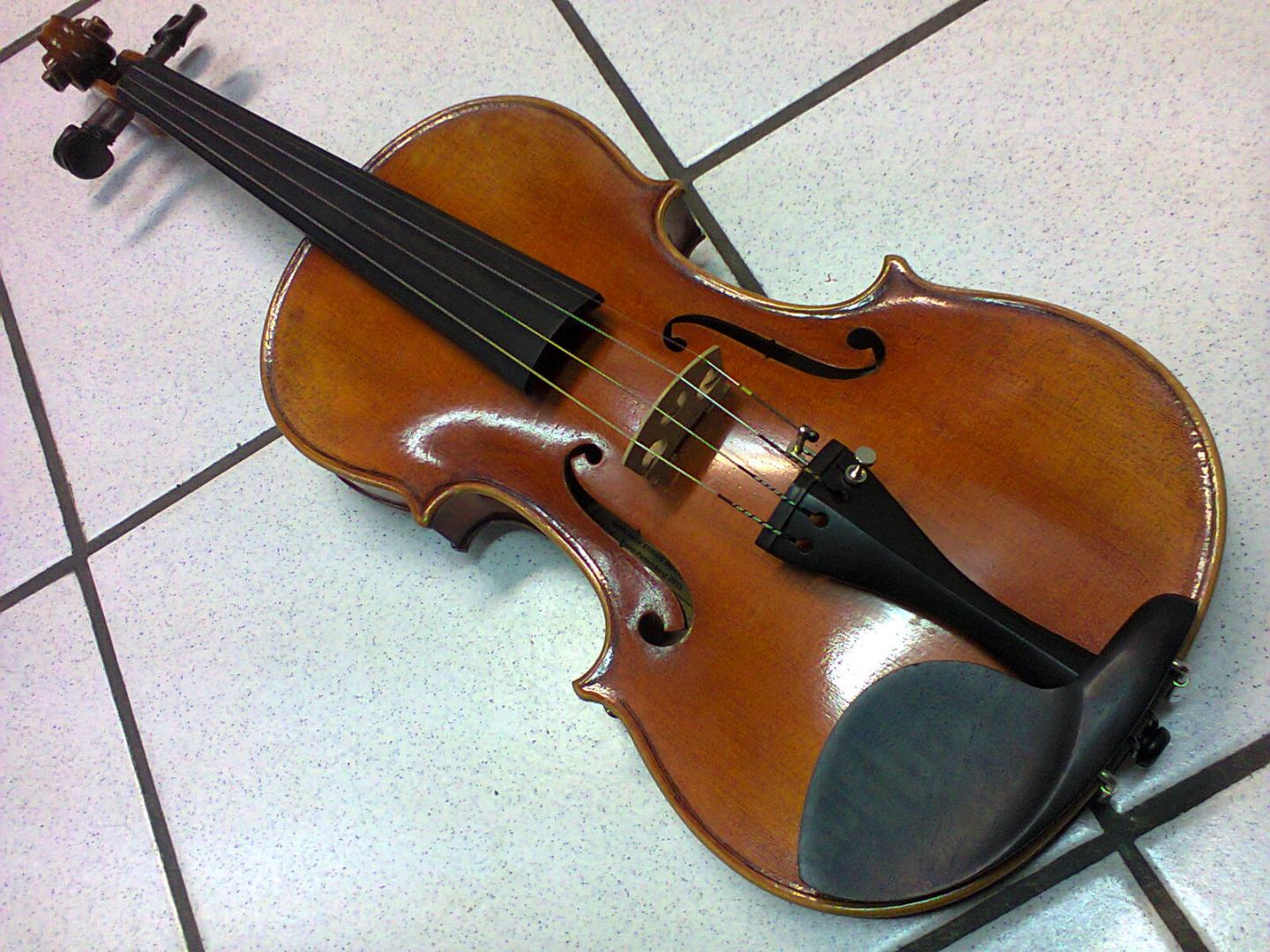 GORONOK Alexey Romanov 4/4 GORONOK Alexey Romanov 4/4 VIOLON 4/4 FAIT EN RUSSIE. TABLE EPICEA. DOS ECLISSES ERABLE FLAMME. GARNITURE EBENE