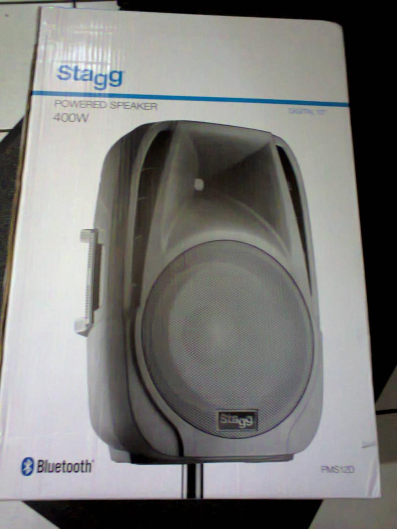 STAGG PMS12D STAGG pms12d ENCEINTE SONO PORTABLE ABS NOIR ACTIVE BI AMPLIFIE 400 WATTS 2 VOIES WOOFER 12